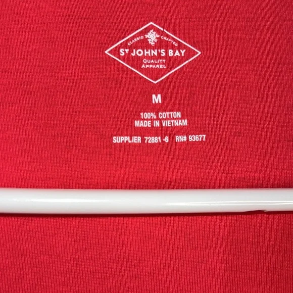 pink long sleeve tee St John’s Bay Medium - Picture 2 of 4